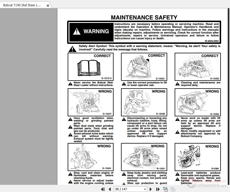 bobcat 324 operation and maintenance manual