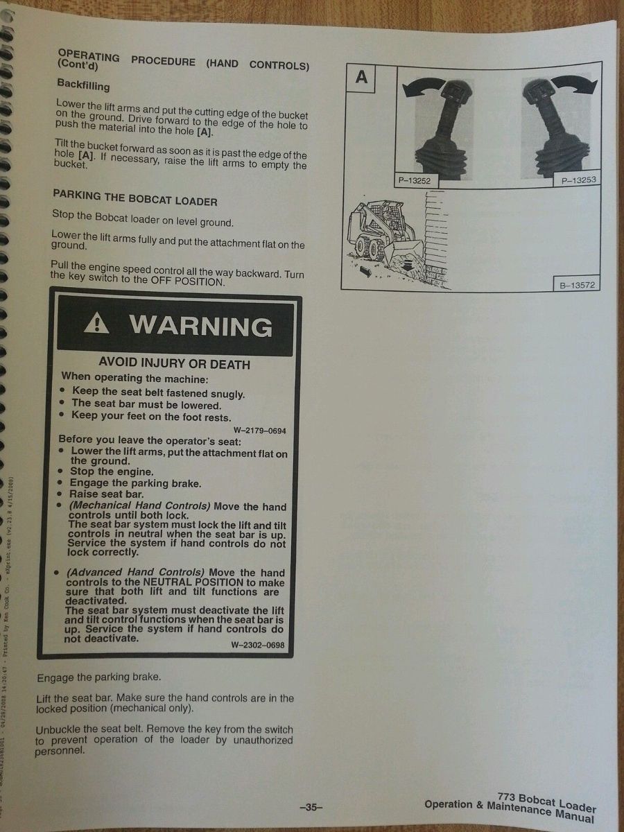 bobcat 324 operation and maintenance manual