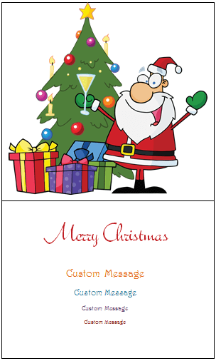 christmas card template pdf