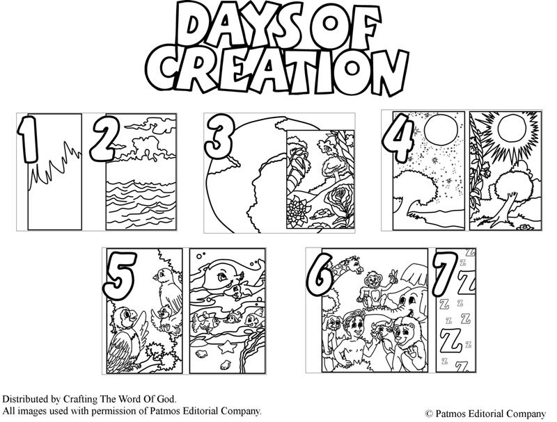 7 days of creation coloring pages pdf