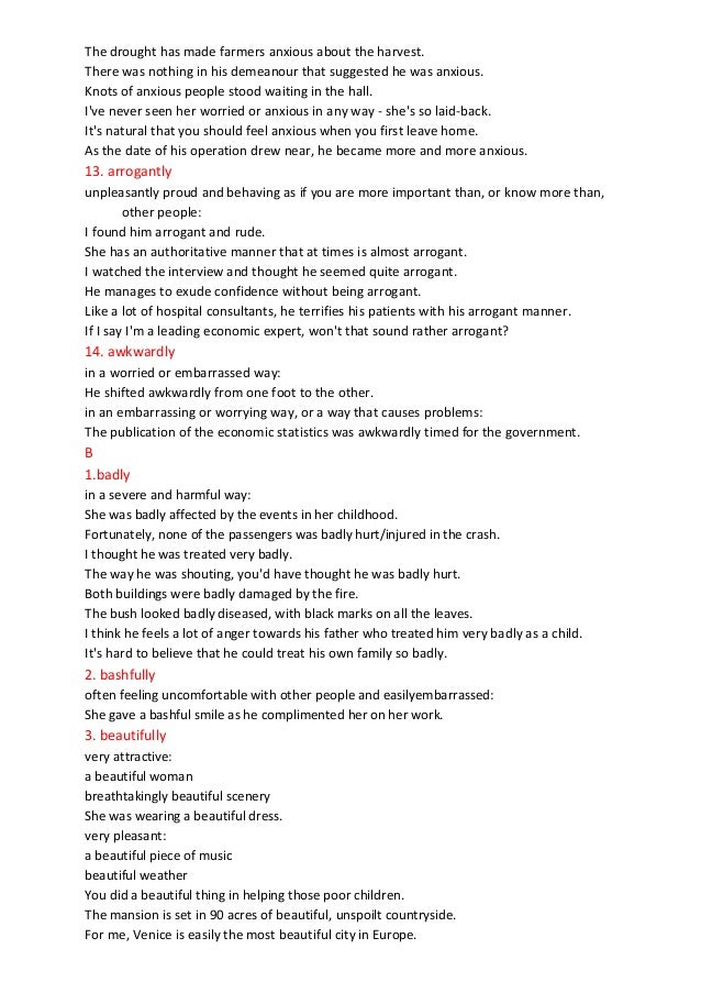 adverb examples in sentences pdf