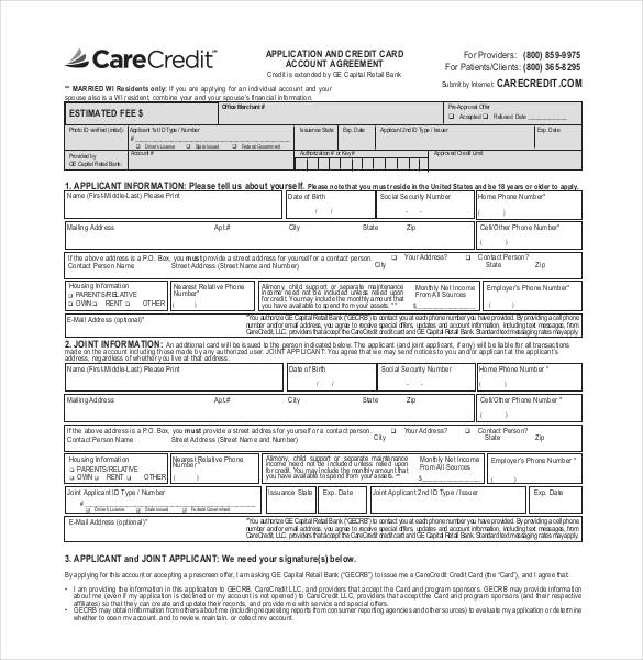 creditor application template