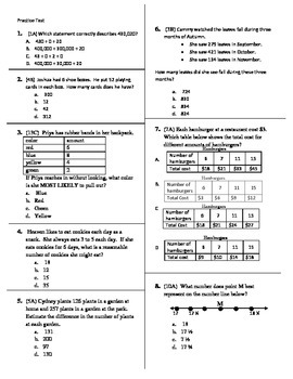3rd grade math practice test pdf
